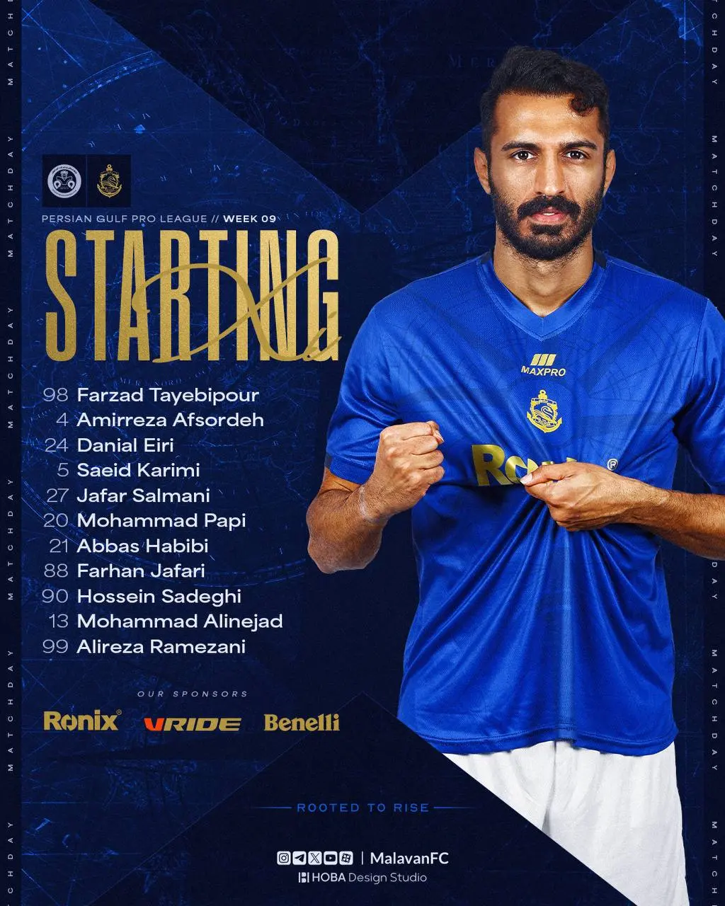 اعلام ترکیب ملوان مقابل ذوب آهن