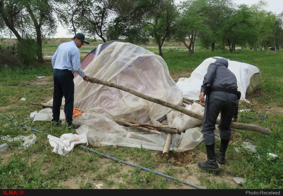 اسکان سیل‎زدگان شوشی در قسمتی از محوطه تاریخی شوش