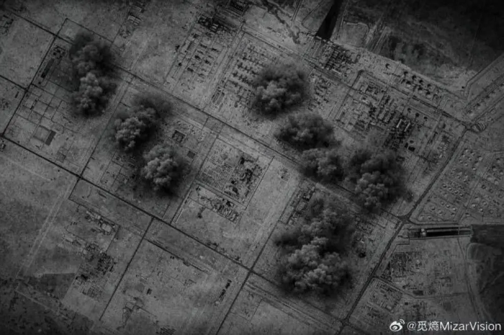 اولین تصویر ماهواره‌ای حمله موشکی ایران به پالایشگاه راس لفان قطر، بزرگ‌ترین مجتمع گاز میعانی جهان + عکس