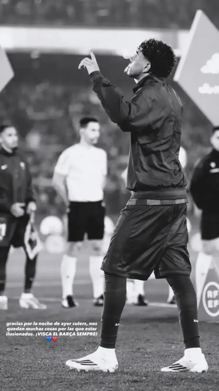 پیام سیاه و سفید یامال پس از حذف دراماتیک