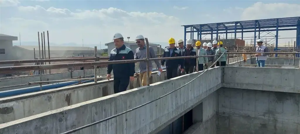 بازدید مدیرعامل ذوب‌ آهن اصفهان از پروژه تصفیه‌ خانه پساب
