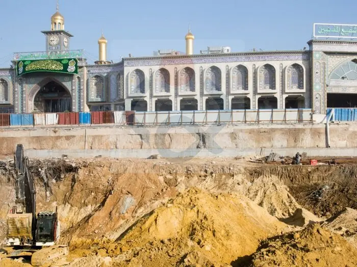 نمایان شدن خاک زرد در خاکبرداری کربلا + عکس