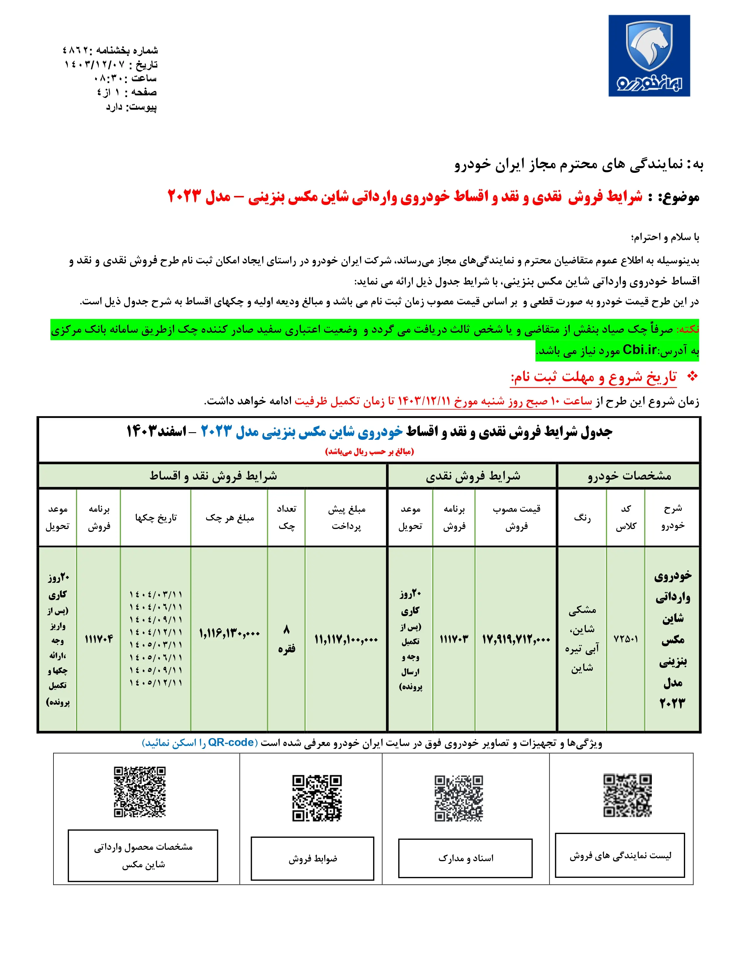 شرایط فروش نقدی و اقساطی ایران خودرو ویژه اسفند ۱۴۰۳