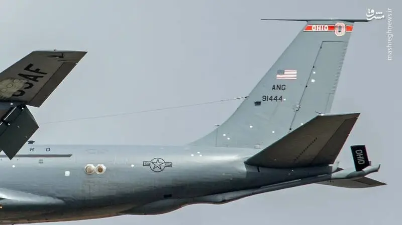 تصاویری از سوخت‌رسان آمریکایی آسیب دیده بر اثر حملات موشکی ایران