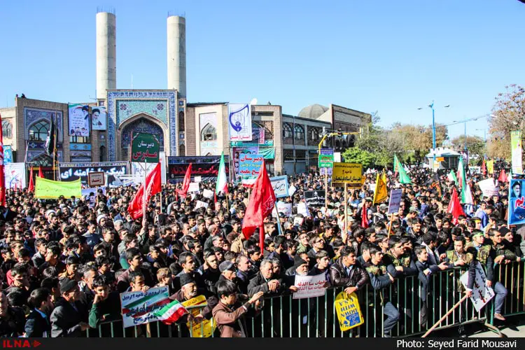 گزارش تصویری راهپیمایی 13 آبان در اردبیل
