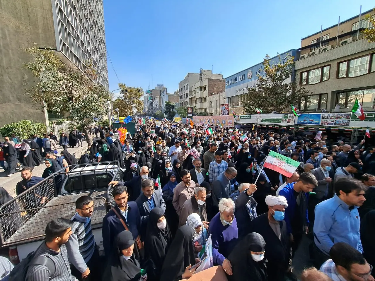 برگزاری مراسم راهپیمایی ۱۳ آبان + تصویر