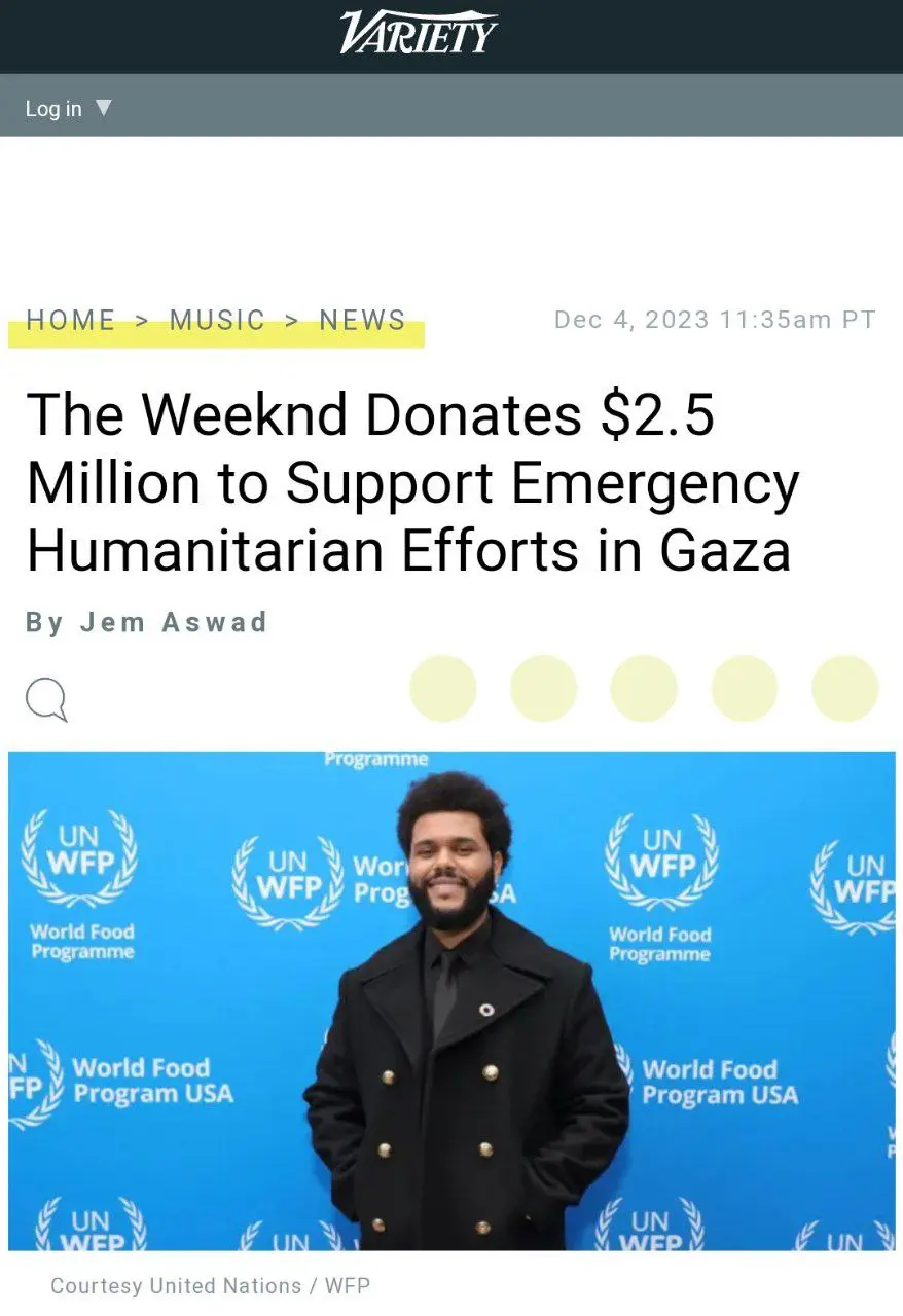کمک ۲.۵ میلیون دلاری خواننده مشهور کانادائی به مردم غزه