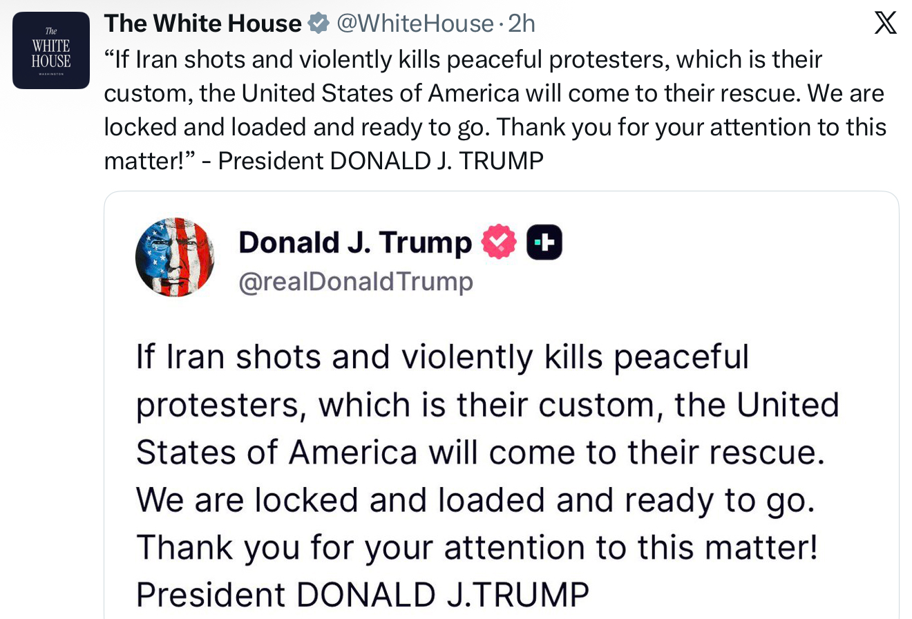 کاخ سفید یاوه‌سرایی‌های ترامپ را بازنشر کرد