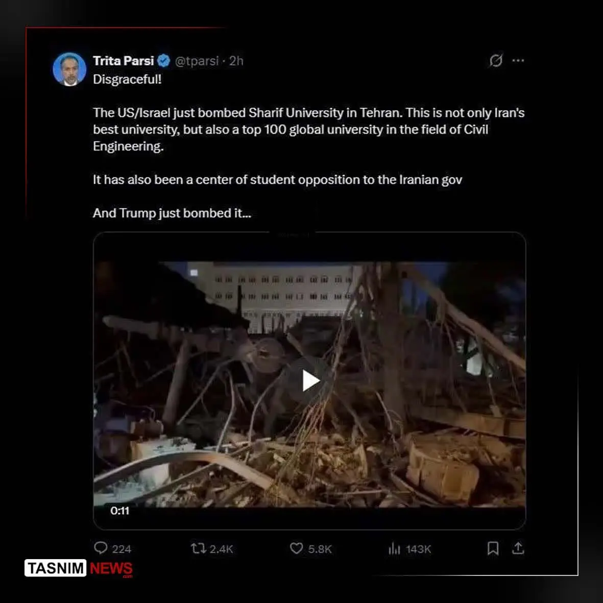 جنایت در شریف؛ وقتی دانشگاه هدف بمب‌های آمریکایی می‌شود