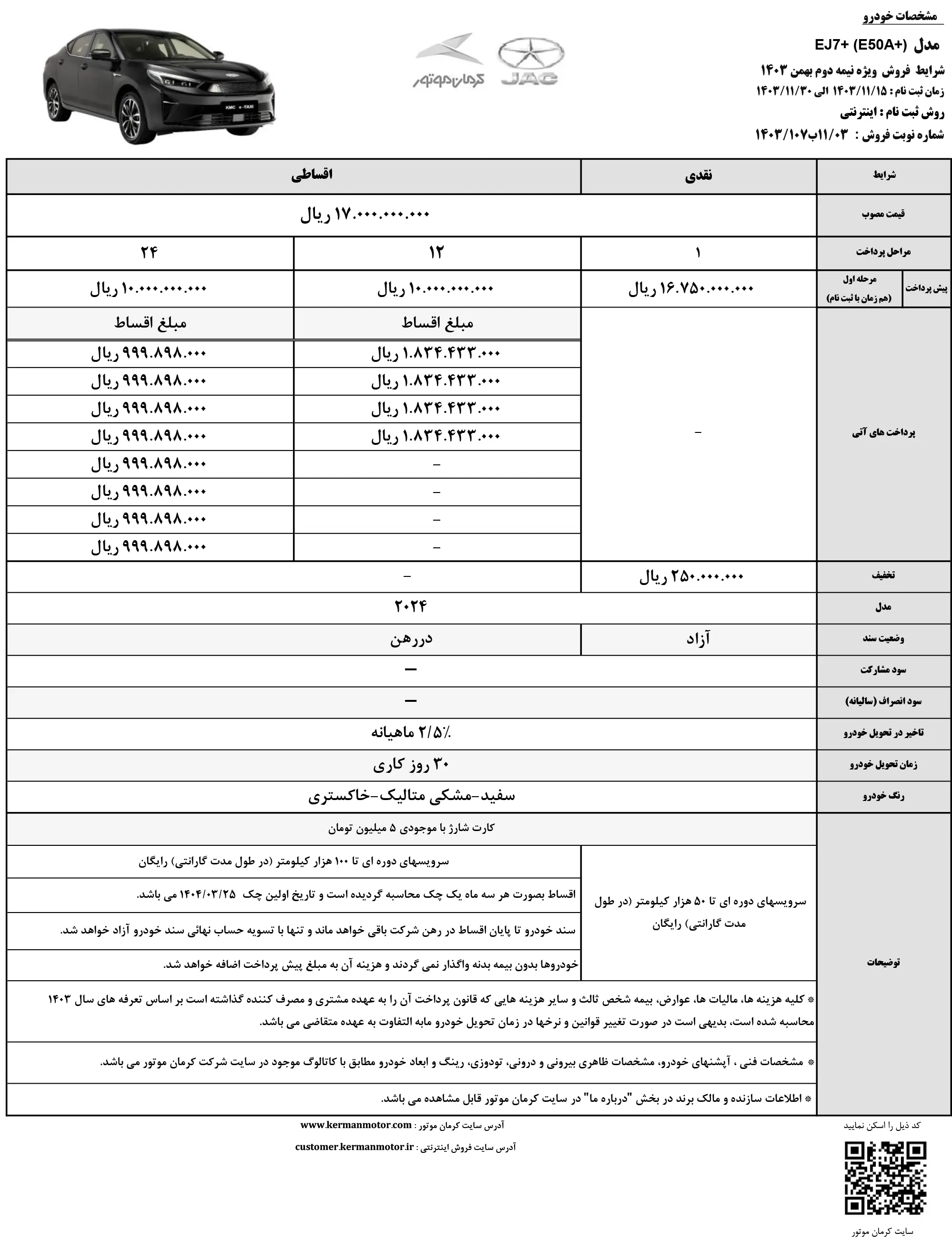 آغاز فروش نقدی و اقساطی خودرو برقی کرمان موتور با امتیازهای ویژه