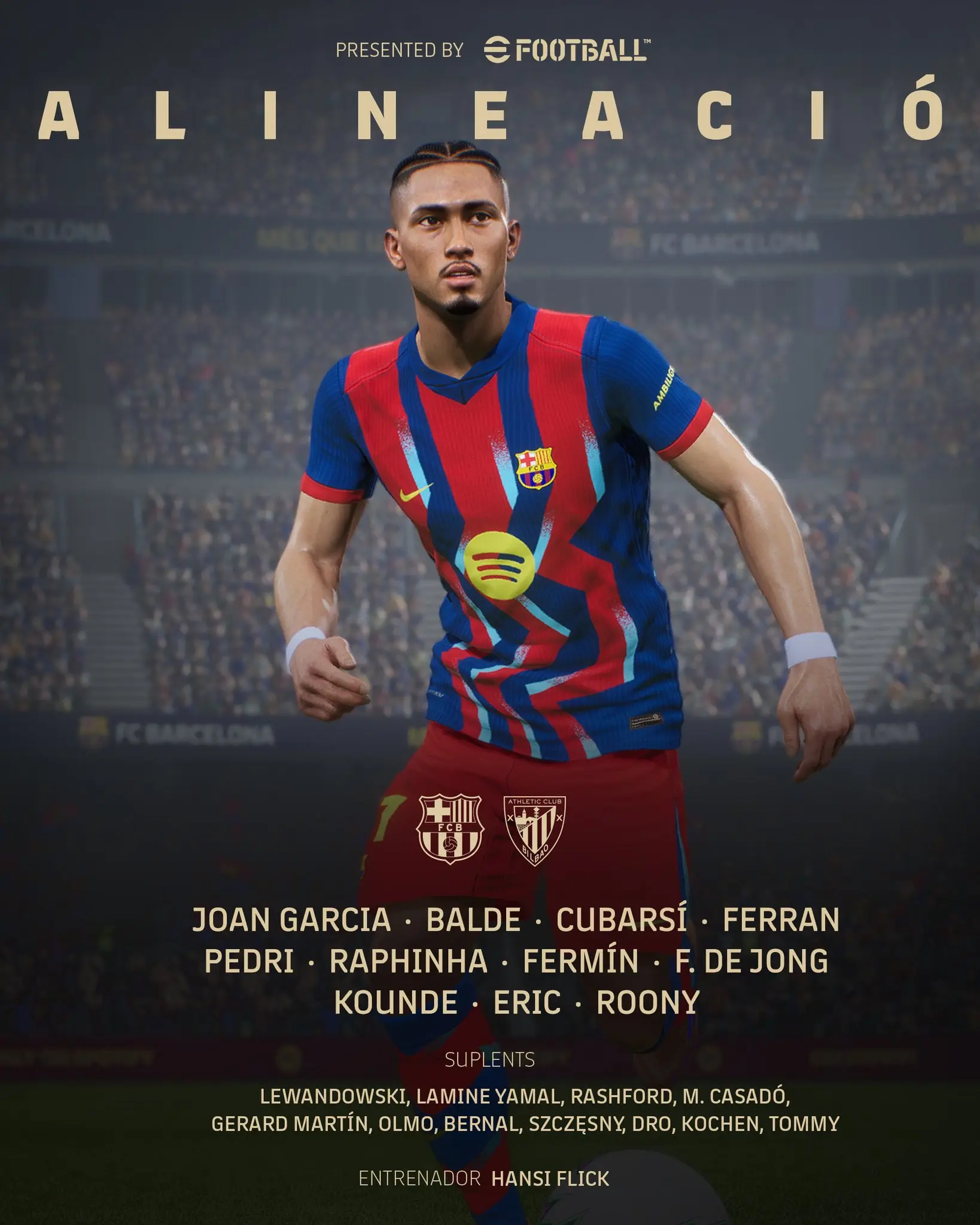 ترکیب بارسلونا مقابل بیلبائو