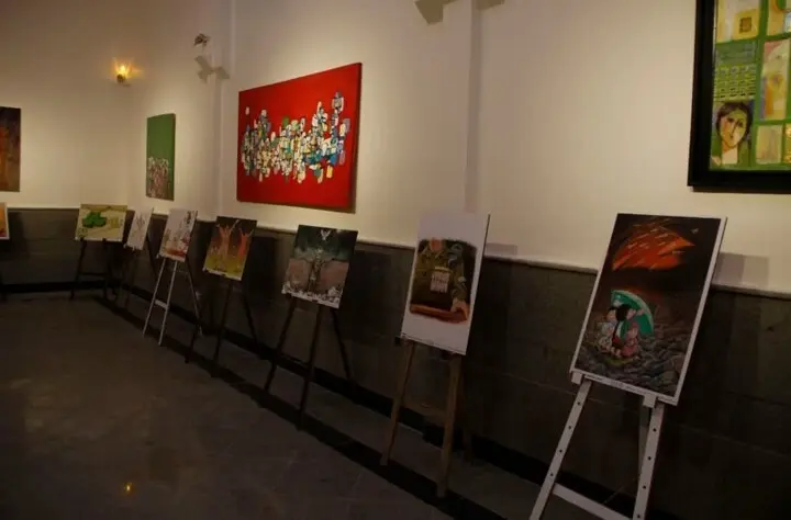 نمایشگاه آثار هنرمندان کاریکاتوریست ۳۳ کشور با موضوع کودکان غزه برپا شد