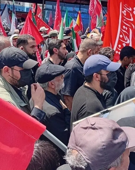 حضور سردار قاآنی در مراسم تشییع پیکر رهبر شهید انقلاب اسلامی