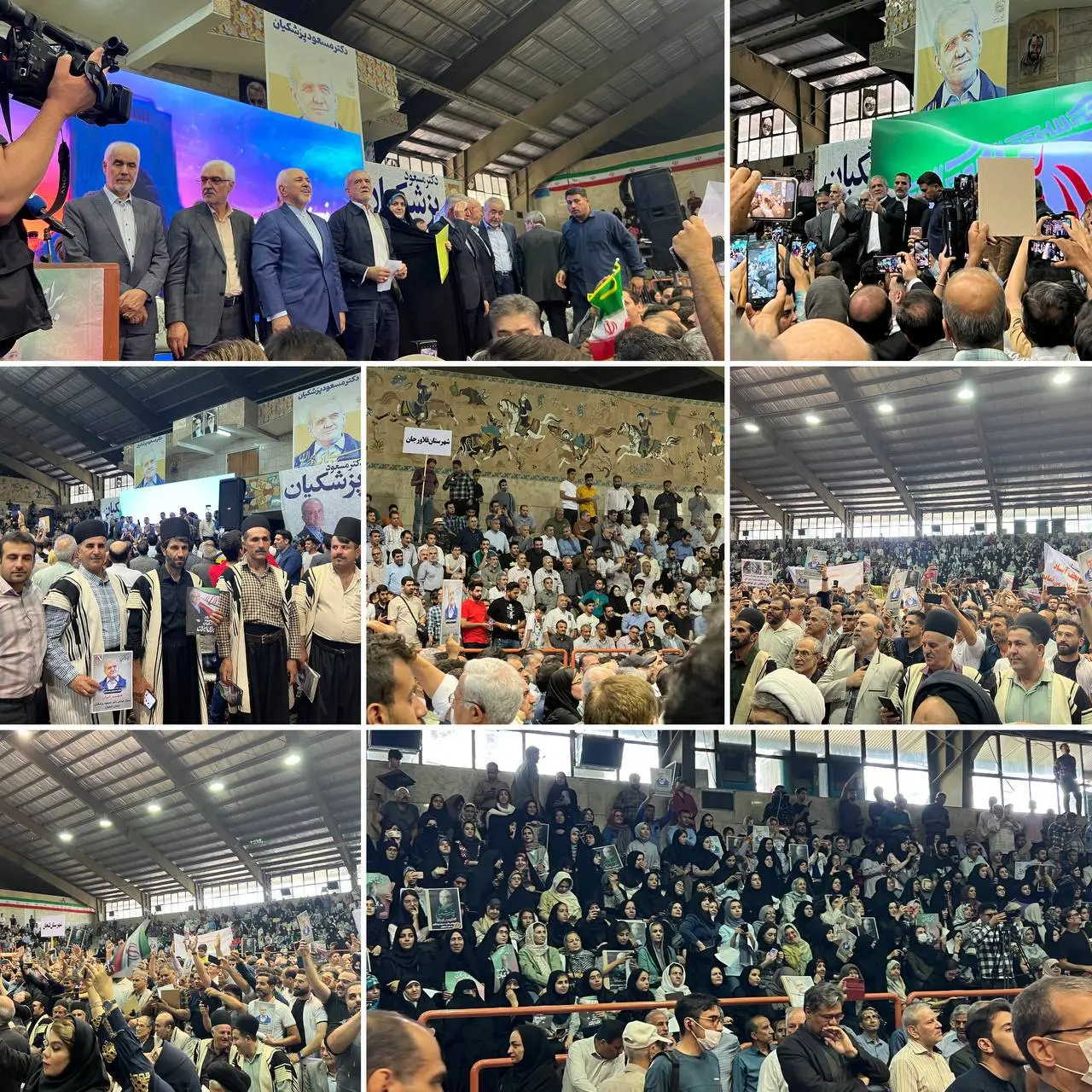 حضور پزشکیان در دیار زاینده‌رود/ استقبال دانشگاهیان اصفهان از ظریف پس از سخنان طوفانی‌اش/ رای ندادن رای دادن به اقلیت است