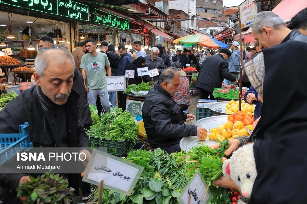تصاویر دیدنی از بازار رشت در عید نوروز + عکس