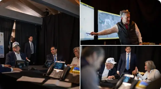 تصاویر ترامپ در اتاق جنگ علیه ایران+ تصاویر