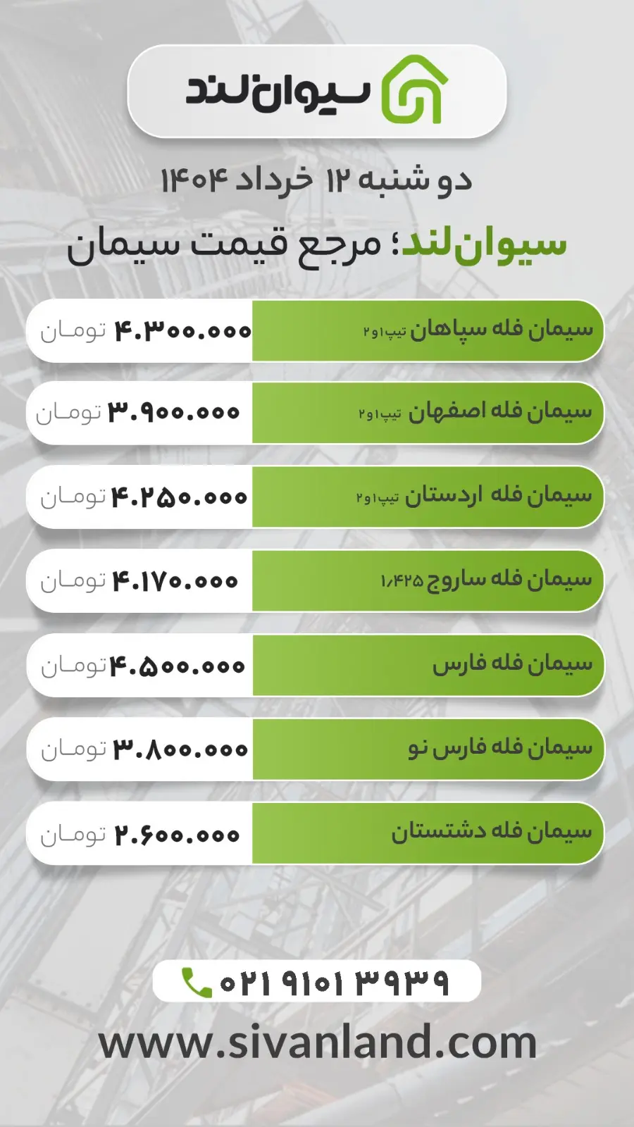 قیمت سیمان امروز دوشنبه 12 خرداد | سیمان باز هم گران‌تر شد!