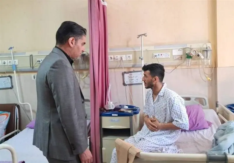 عیادت مدیرعامل پرسپولیس از مجروحان حملات آمریکایی - صهیونی