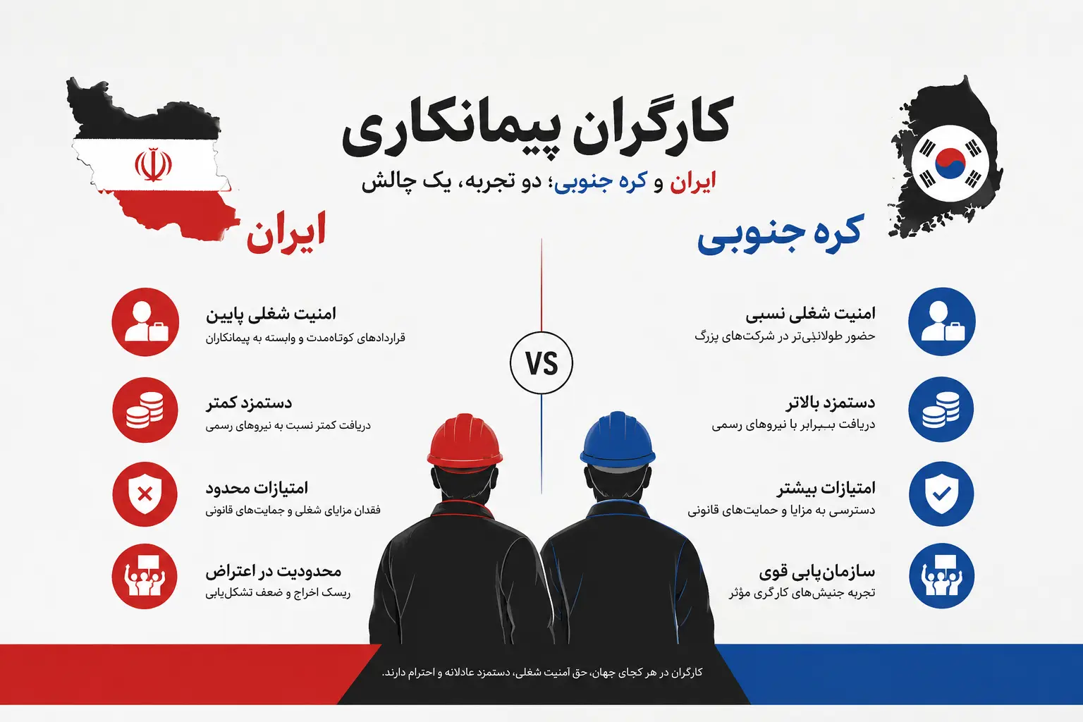 از دادگاههای سئول تا بنبستهای تهران، دو روایت از نبرد با استثمار پیمانکاران/ کارگران ایرانی چطور موفق میشوند؟