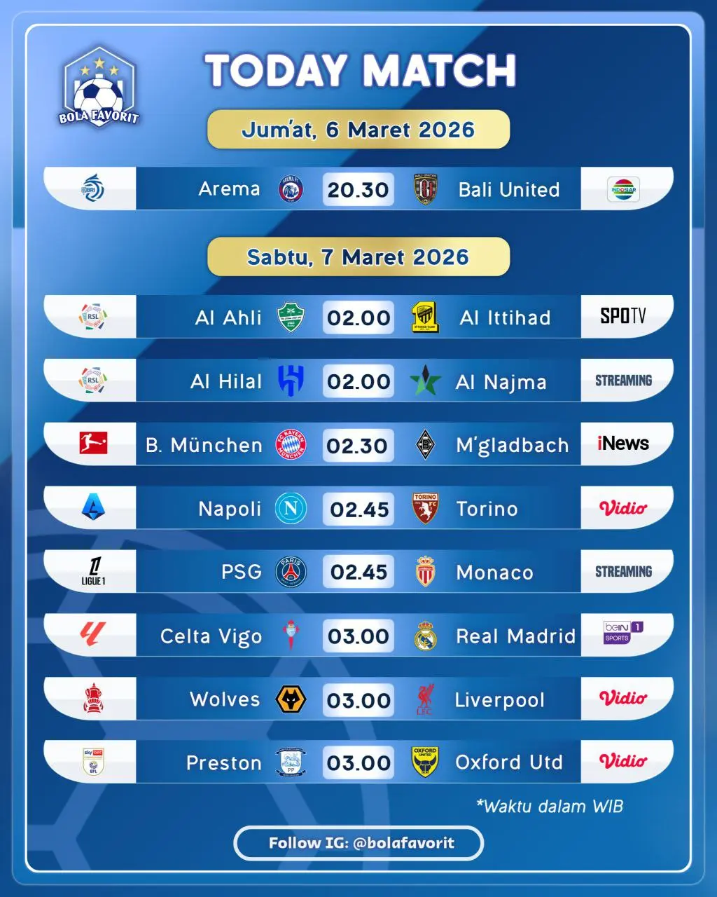 نگاهی به برنامه مهم‌ترین دیدارهای امروز و امشب فوتبال جهان