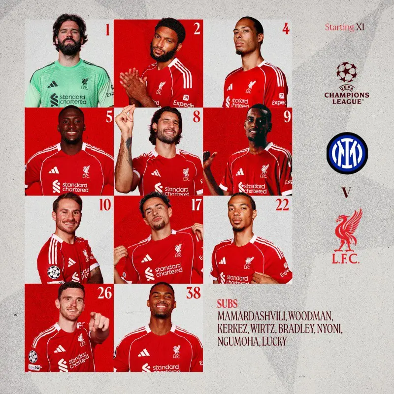 رونمایی از ترکیب اینتر و لیورپول