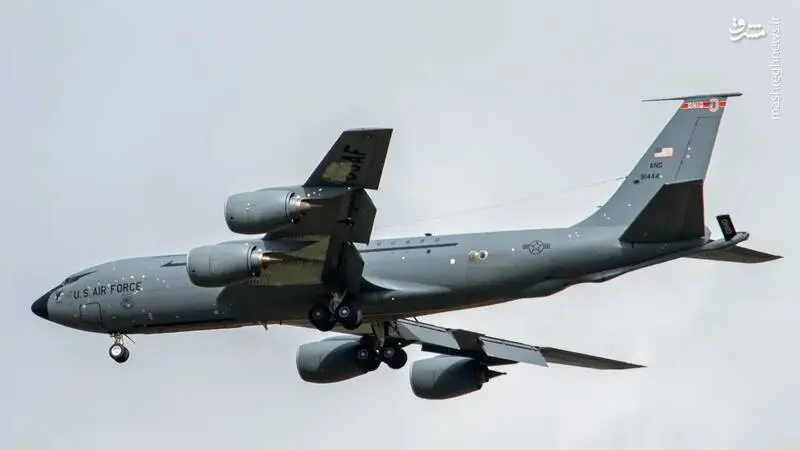 تصاویری از سوخت‌رسان آمریکایی آسیب دیده بر اثر حملات موشکی ایران