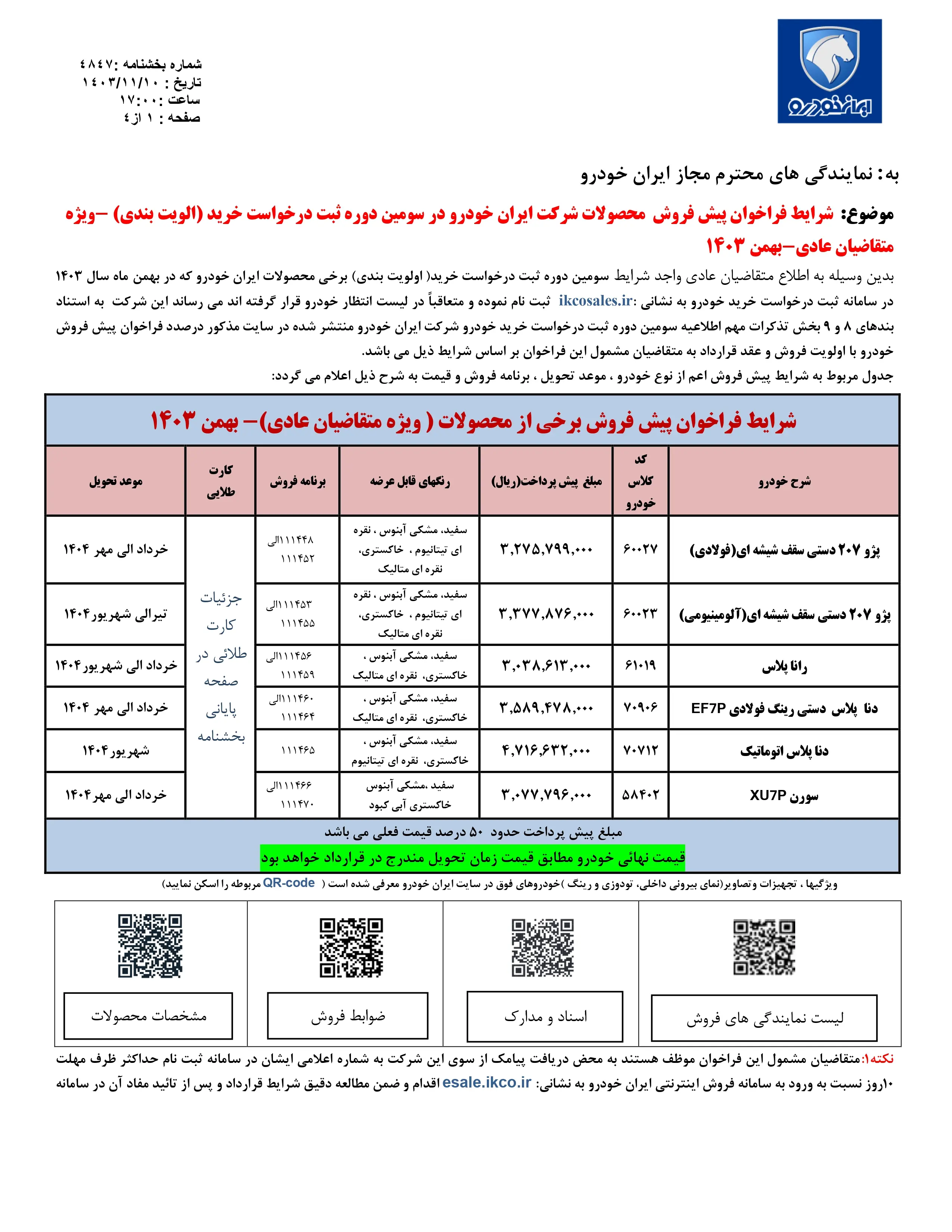 ثبت نام پیش فروش ایران خودرو ویژه بهمن ۱۴۰۳