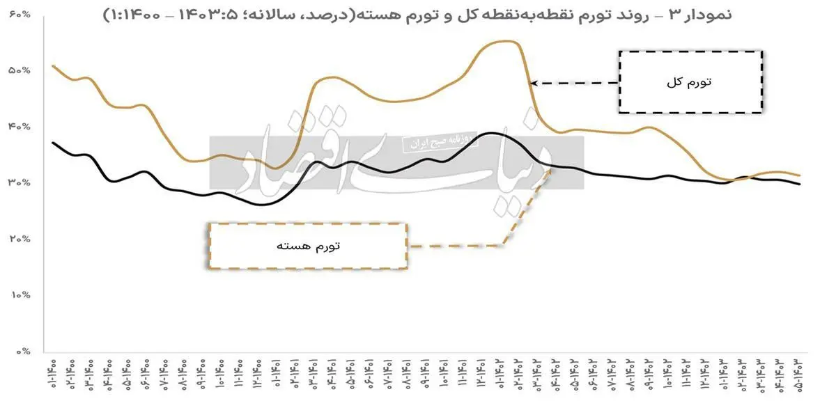 تورم هسته اقتصاد ایران حدود ۳۰درصد است