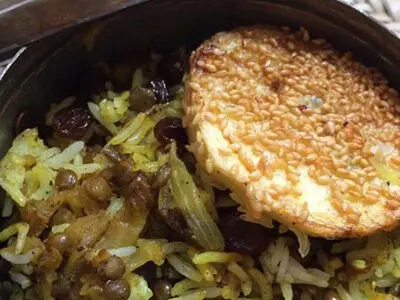 طرز تهیه عدس پلو بدون گوشت