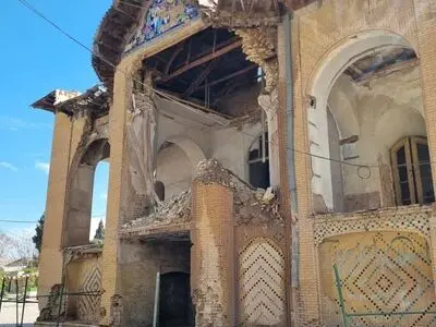 بخش‌هایی از عمارت تاریخی باغ سالاری به‌دلیل بارندگی فرو ریخت