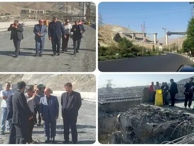 بازدید میدانی معاون منابع انسانی و امور فرهنگی قوه قضاییه از پل بی یک کرج