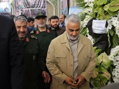 حضور سردار سلیمانی در مراسم بزرگداشت شهید حججی