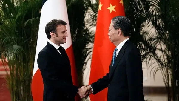 دیدار ماکرون با نخست‌وزیر چین