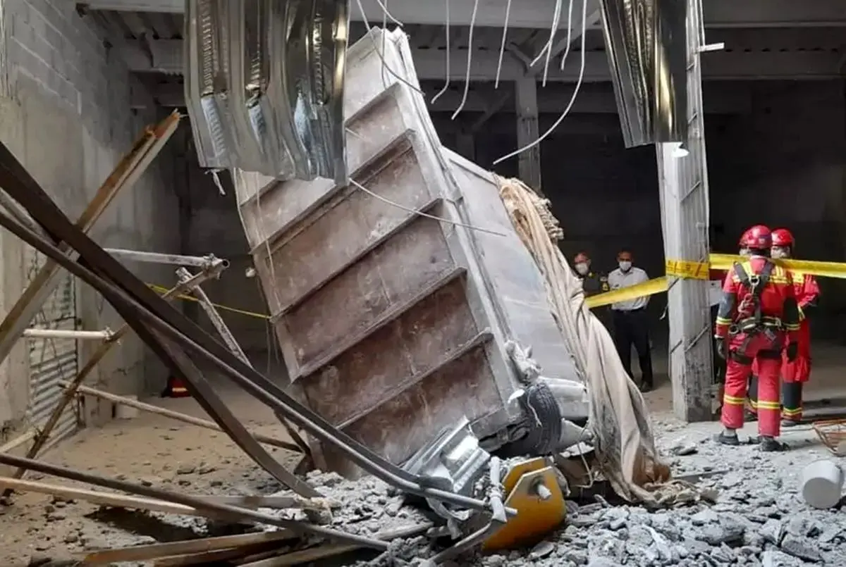 مرگ کارگر ساختمانی ۵۰ ساله بر اثر سقوط دستگاه بالابر