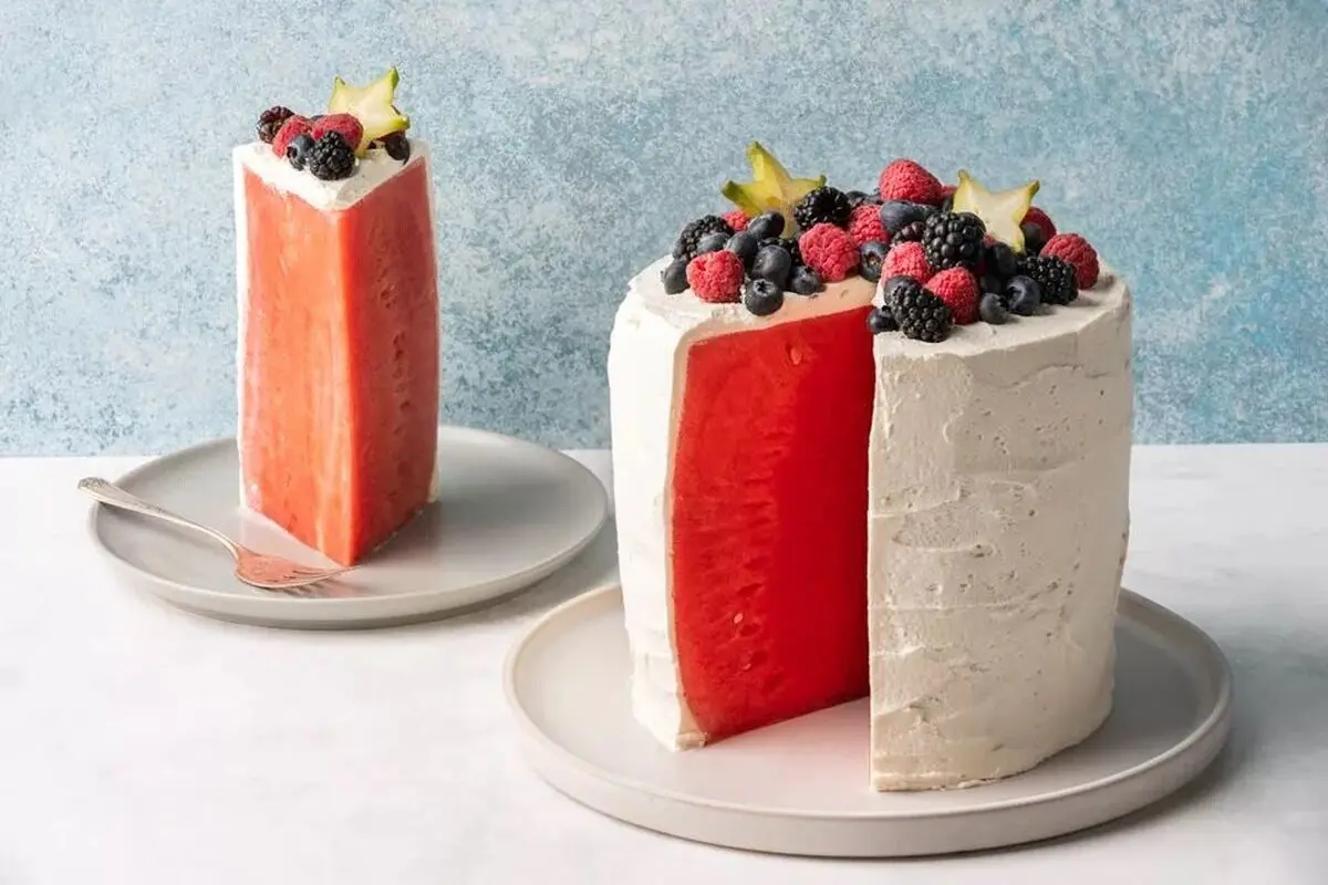 طرز تهیه کیک هندوانه