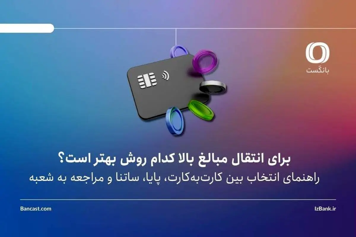 برای انتقال مبالغ بالا کدام روش بهتر است؟ / راهنمای انتخاب بین کارت‌به‌کارت، پایا، ساتنا و مراجعه به شعبه