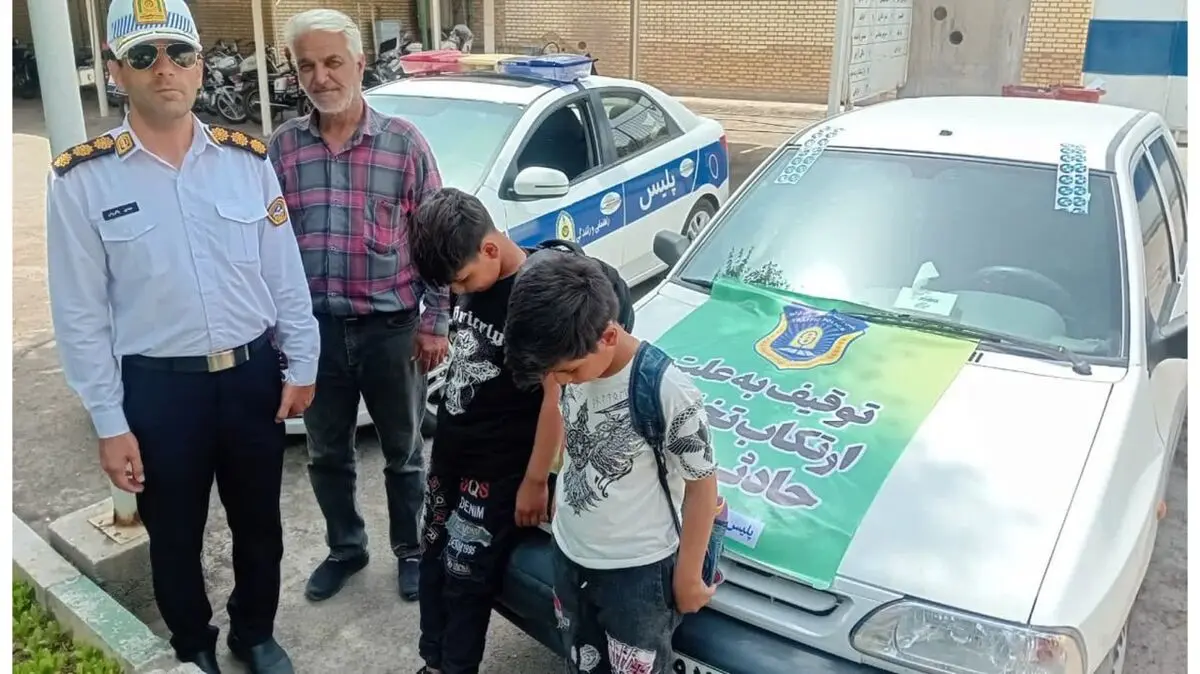 توقیف پراید پس از انتشار ویدئوی رانندگی کودک ۱۲ ساله