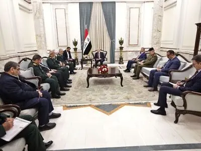 رئیس جمهوریة العراق یستقبل اللواء باقري والوفد المرافق له
