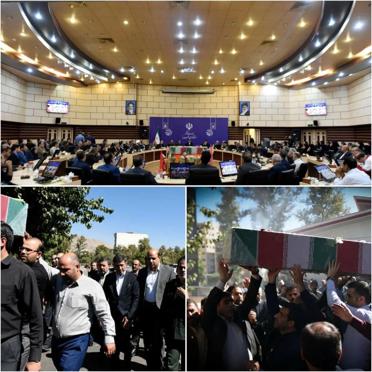 پیکر مطهر شهدای گمنام بر دوش کارکنان استانداری البرز تشییع شد