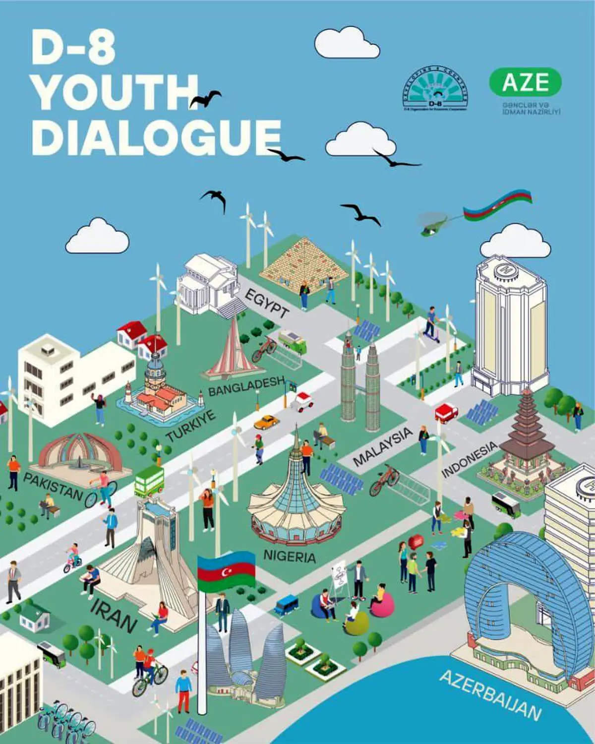 حضور مدیر کل مشارکت های اجتماعی جوانان در اجلاس گفتگوی جوانان D_8 باکو