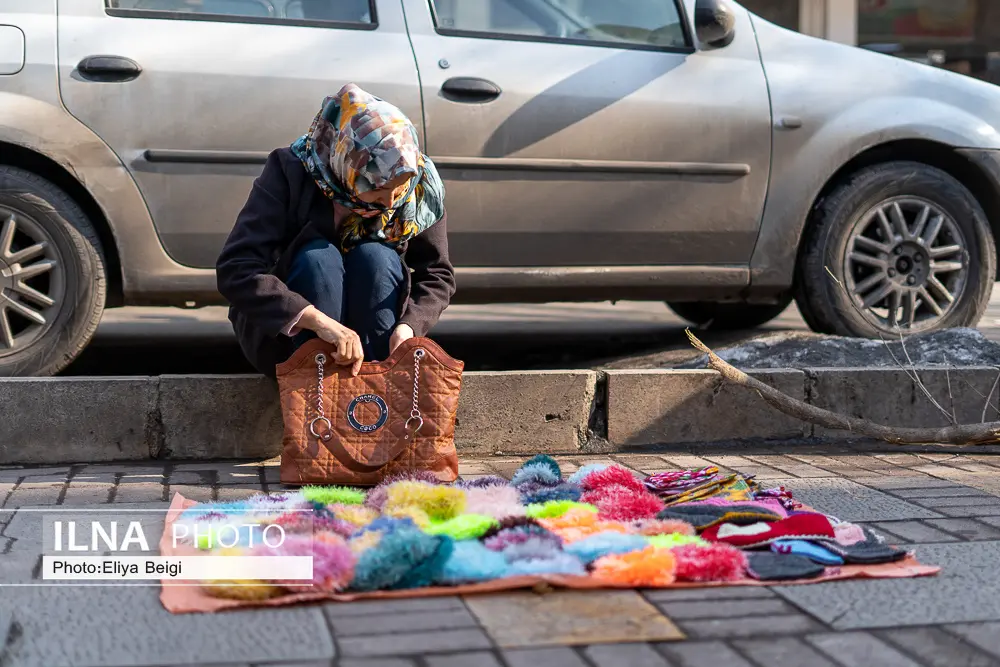 گزارش تصویری عکاس ایلنا  از دستفروشان خیابان خیام قزوین