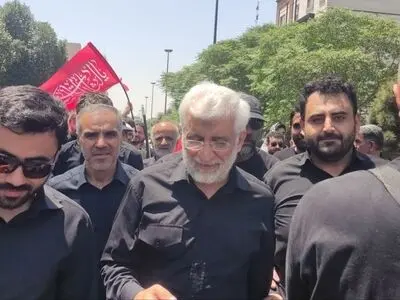 حضور سعید جلیلی در مراسم تشییع پیکر مطهر رهبر شهید انقلاب