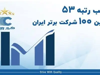 کروز ۵۳مین شرکت برتر ایران شناخته شد