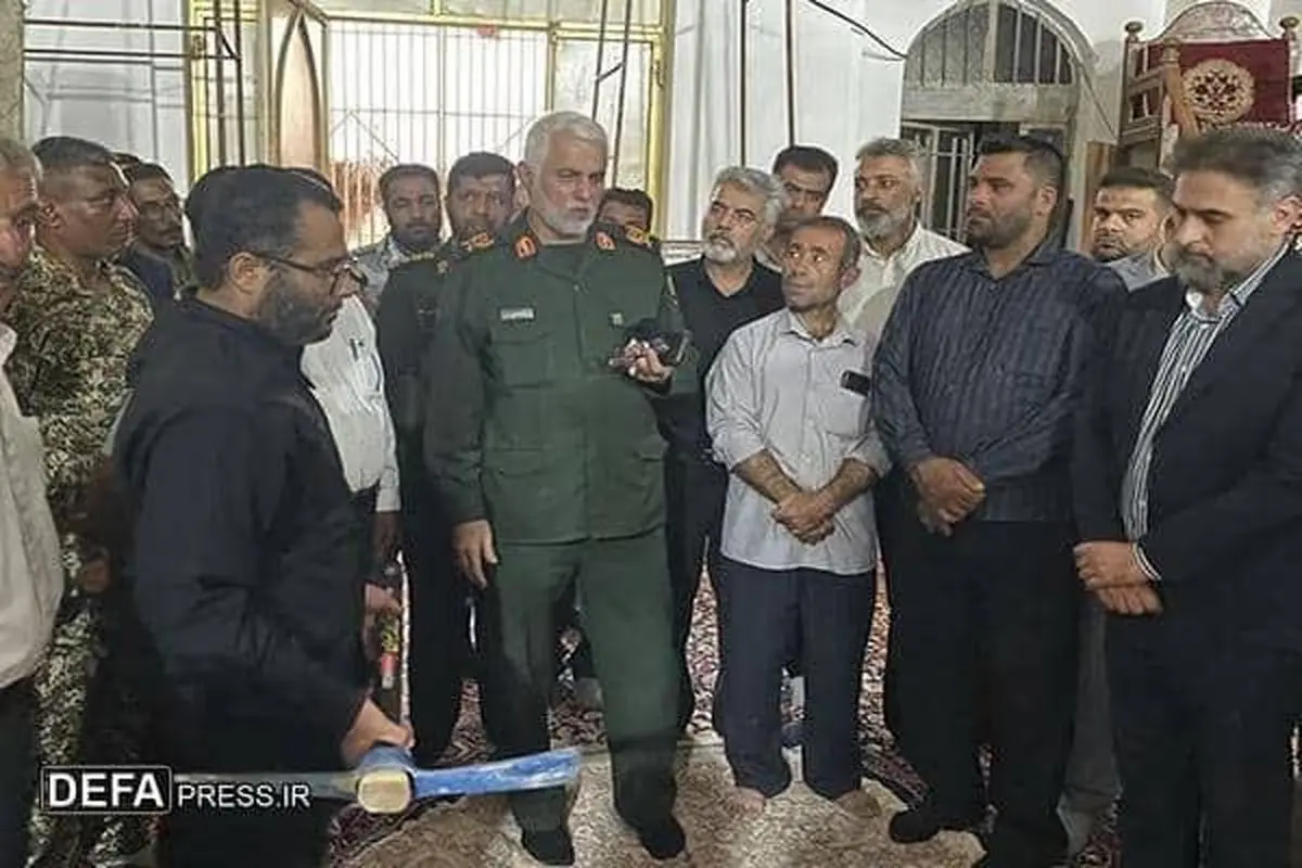 برگزاری آئین جانمایی ساخت یادمان شهید گمنام در روستای منیوحی آبادان