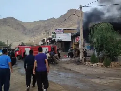 آتش سوزی در شهرک کارگاهی شهرستان  روانسر