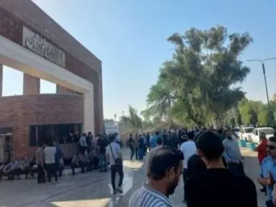 تداوم اعتراضات کارگران گروه ملی فولاد اهواز 
