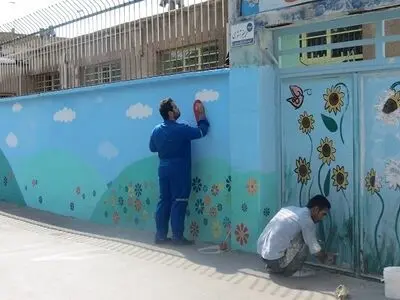 استقبال از سال تحصیلی جدید با «نقش مهر» روی دیوارهای مدارس 