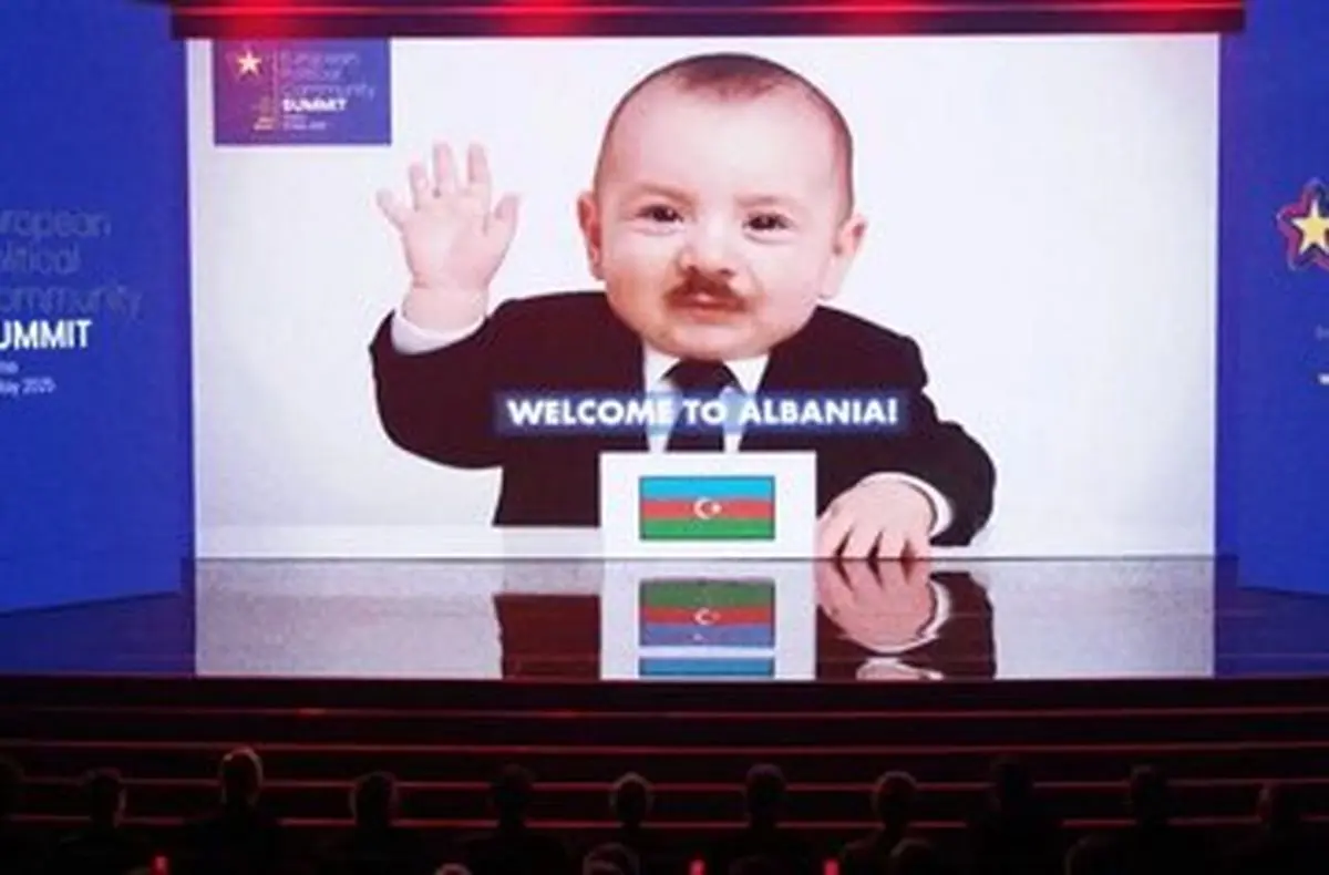 اردوغان با هوش مصنوعی به نوزاد تبدیل شد/ پخش یک ویدئوی عجیب در آلبانی
