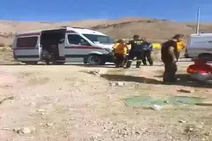 تصاویری‌ از محل حادثه سقوط‌ اتوبوس در محور دماوند-فیروزکوه