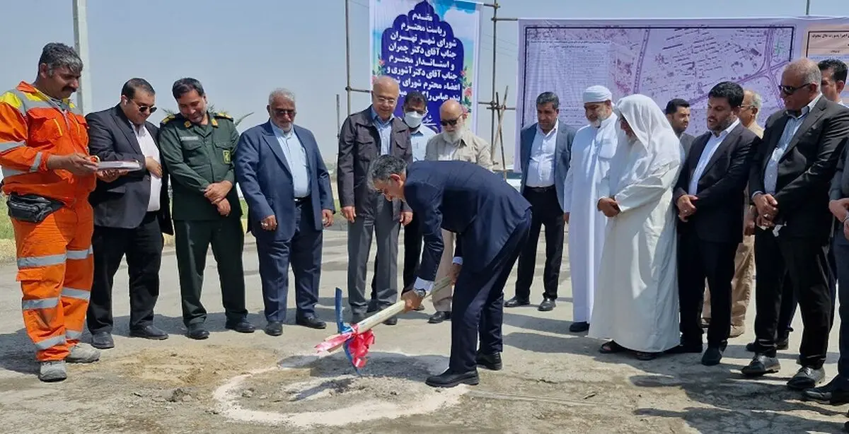 تحول ترافیکی در غرب بندرعباس با کلنگ‌زنی تقاطع شهید دانشمند